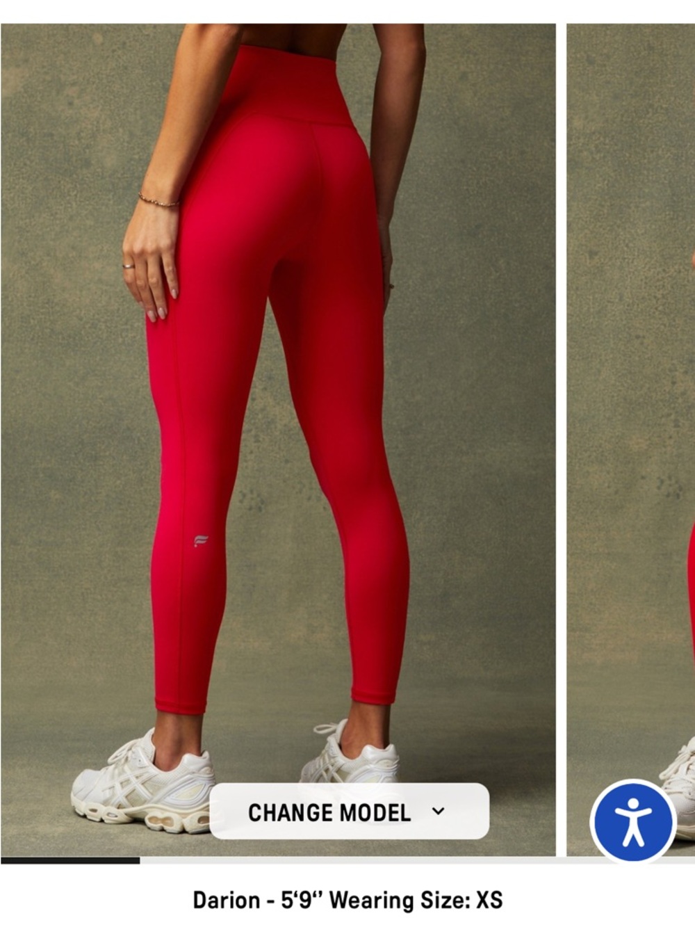 Fabletics Heated Red Leggings Powerhold define high waisted
